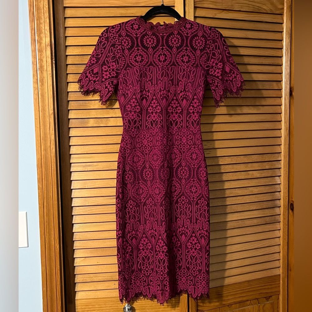 Lulus Remarkable Burgundy Lace Midi Dress - Picture 2 of 5